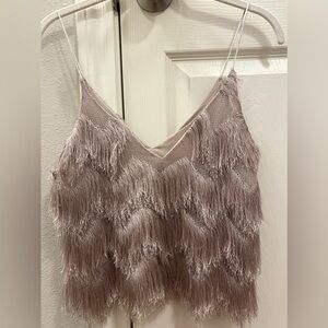 Fringe top / camis / blouse/ Zara light elegant